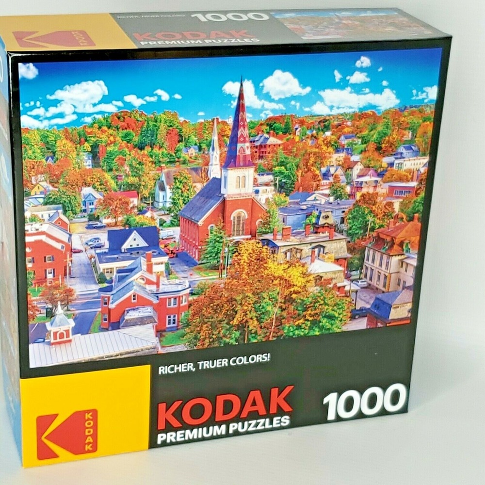 Kodak Premium Puzzle Montpelier Vermont Townscape 1000 Pieces 27"x20" NEW